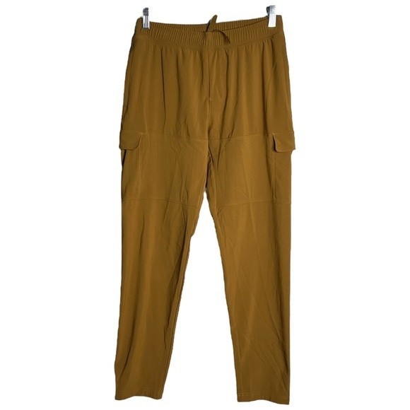 All In Motion Pants Mens Small‎ Woven Cargo Jogger Orange Yellow Butterscotch - Picture 1 of 6